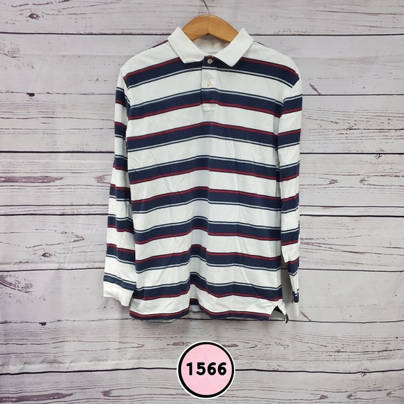 82zero Other - medium boy (teenager)stripe long sleeve polo shirt